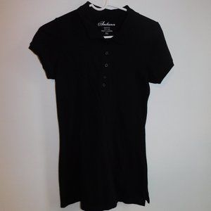 Black Fitted Polo Shirt